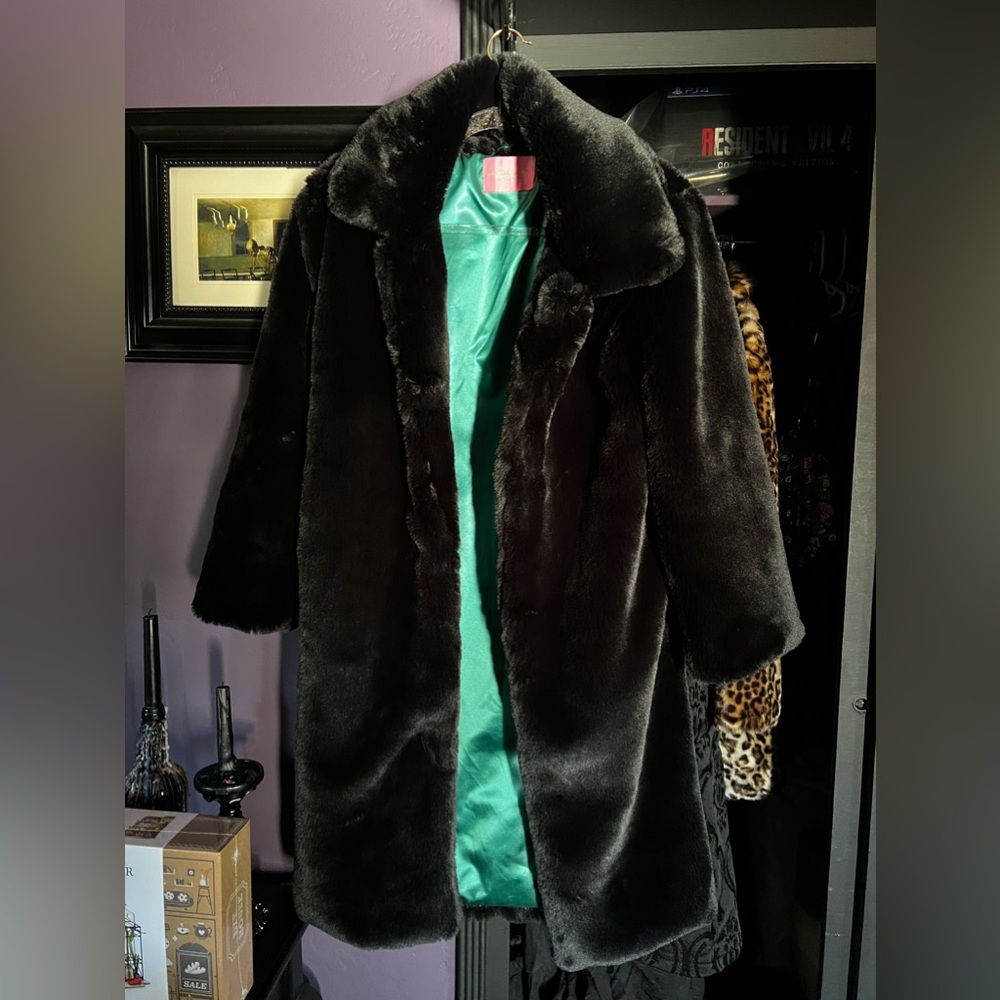 Azalea Wang Long Black Fur Coat 🖤